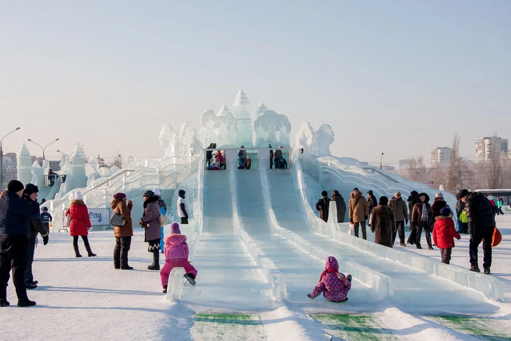 Ледовый городок в центре Перми