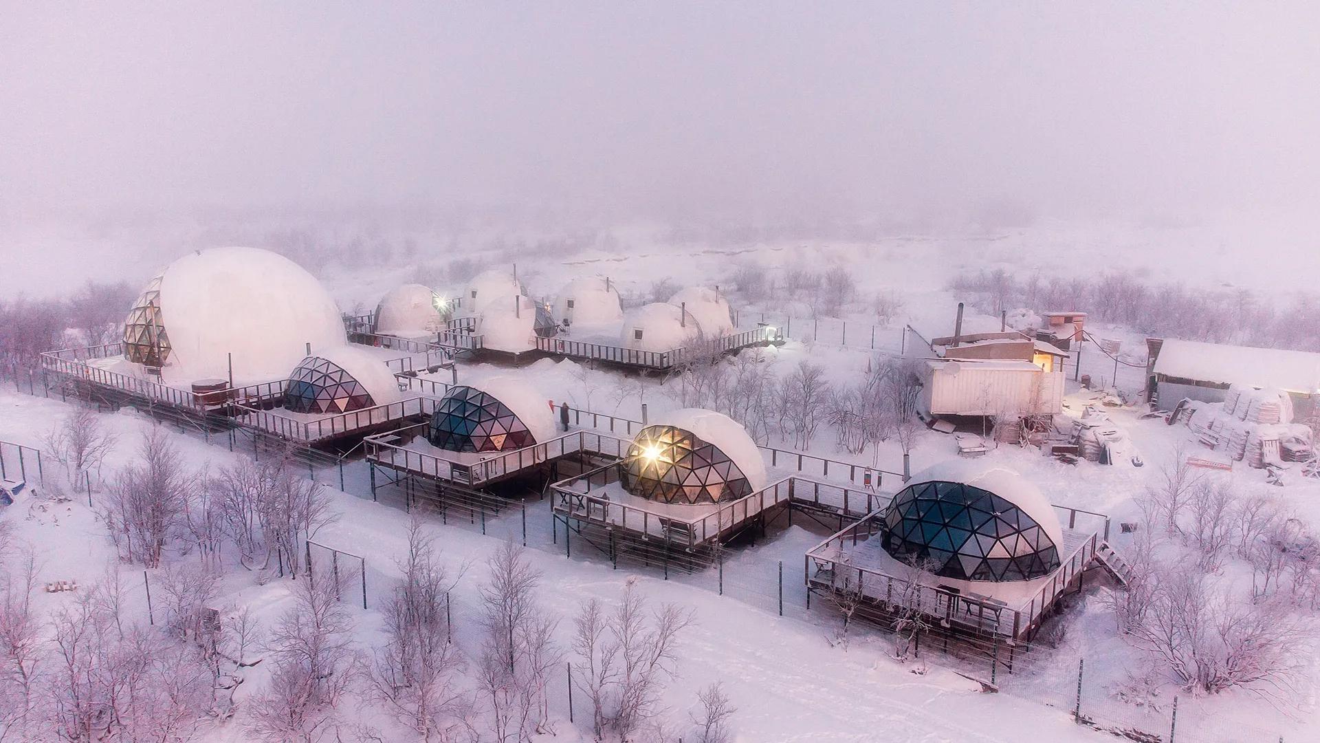 Фото предоставлены глэмпингом Aurora Village