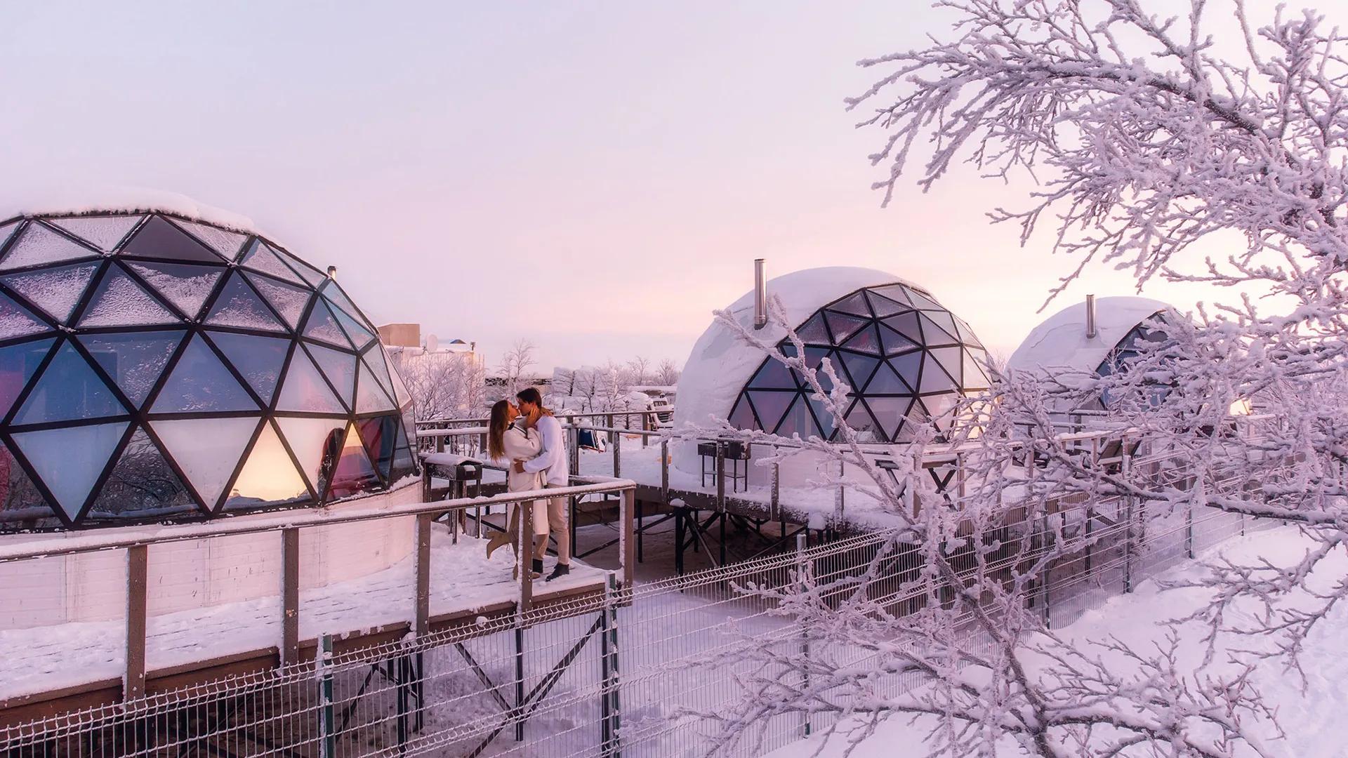 Фото предоставлены глэмпингом Aurora Village