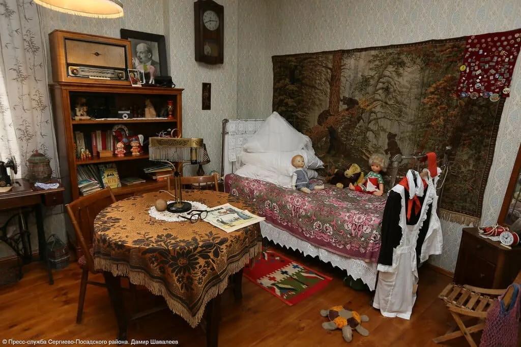 Комната в музее советского детства в Сергиевом Посаде