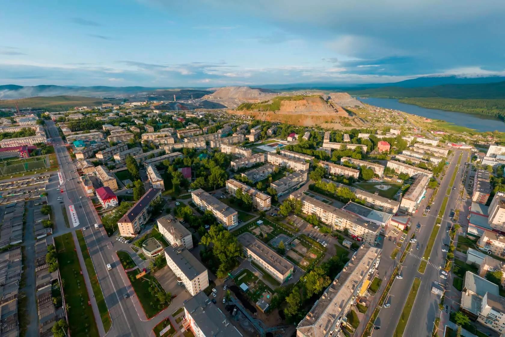 Фото: г. Сатка с высоты птичьего полета