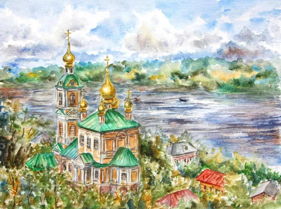Акварельный пейзаж